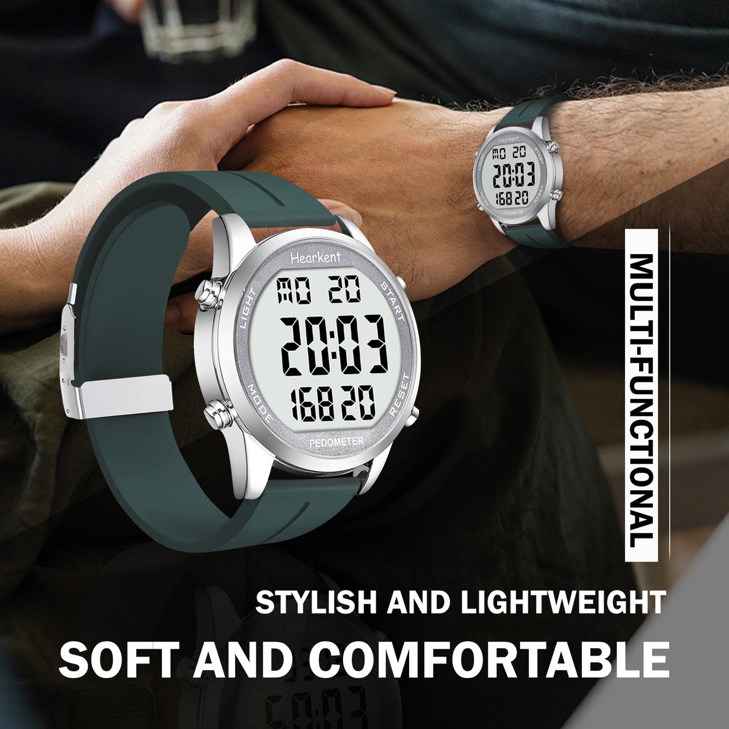 Hearkent Waterproof Pedometer Watch 2306P