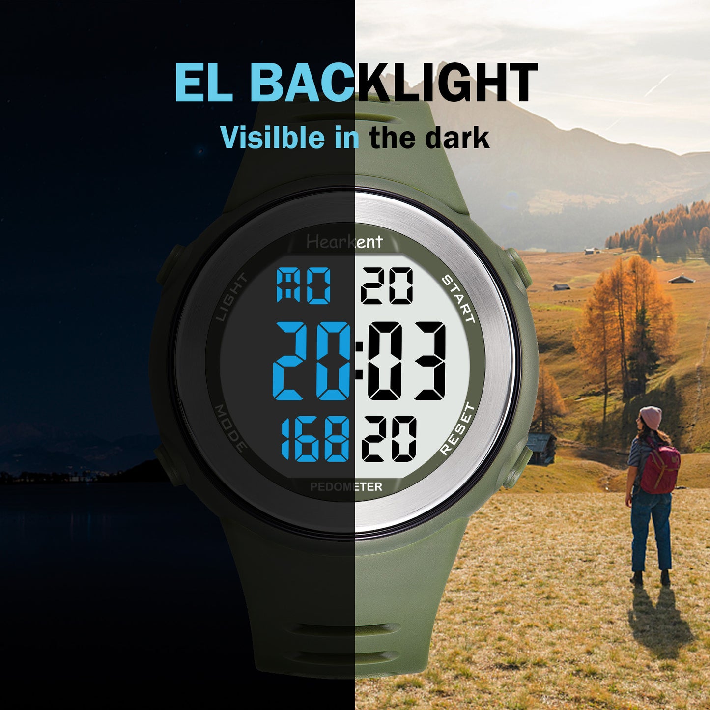 Hearkent Waterproof Pedometer Watch 2308