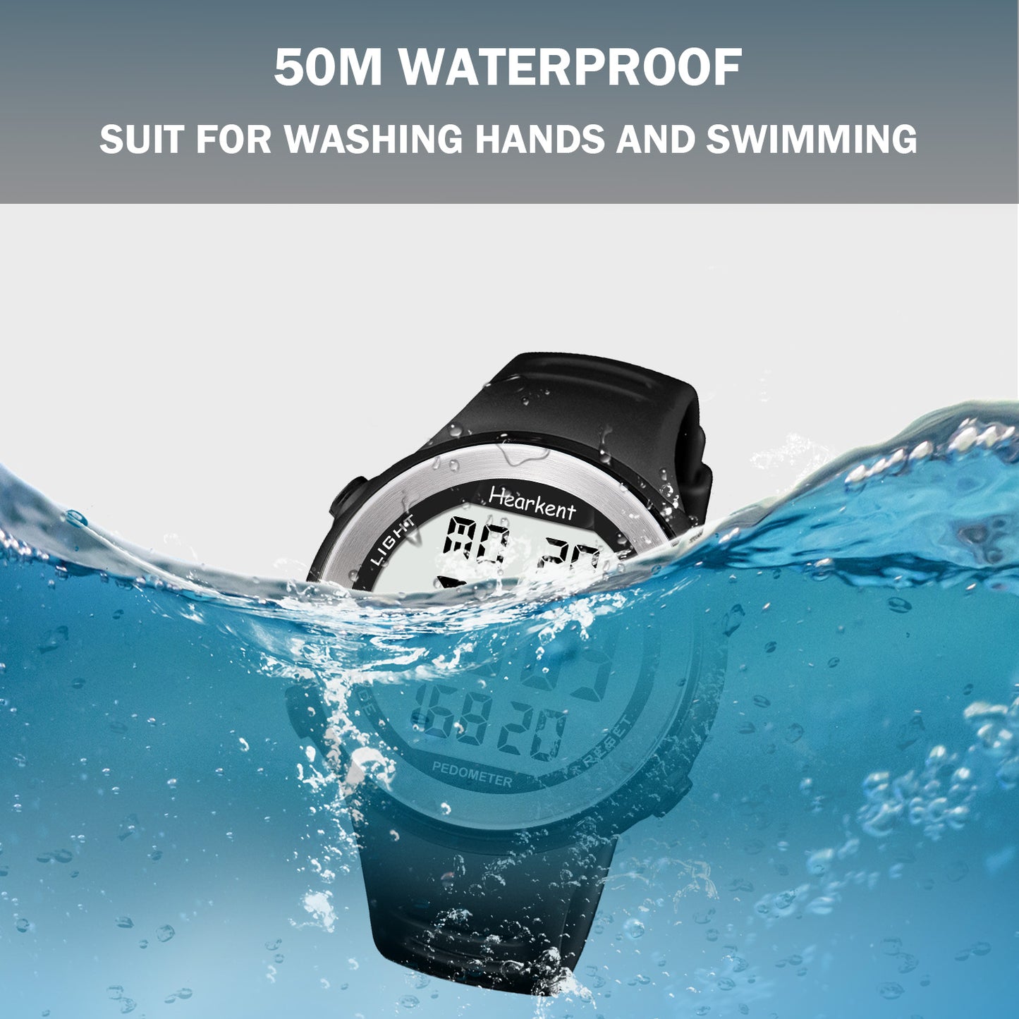 Hearkent Waterproof Pedometer Watch 2308