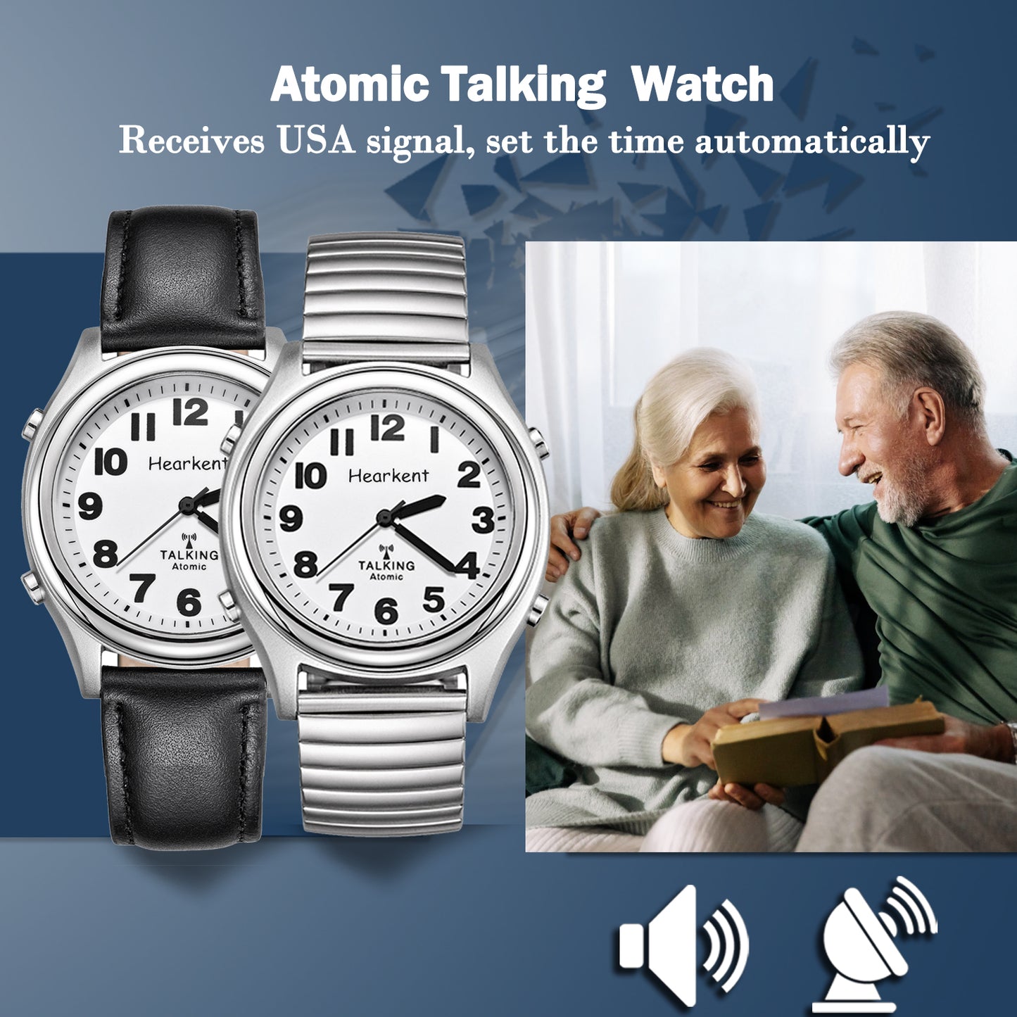 Hearkent Men's Atomic Analog Talking Watch 901M