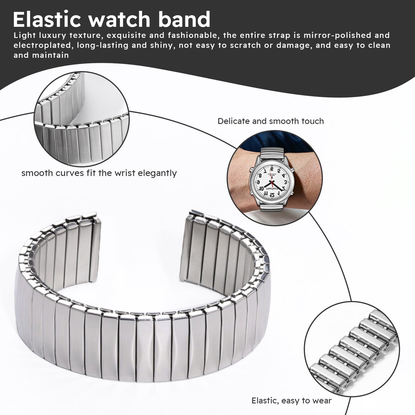 Hearkent Stainless Steel Spring buckle 18/20mm