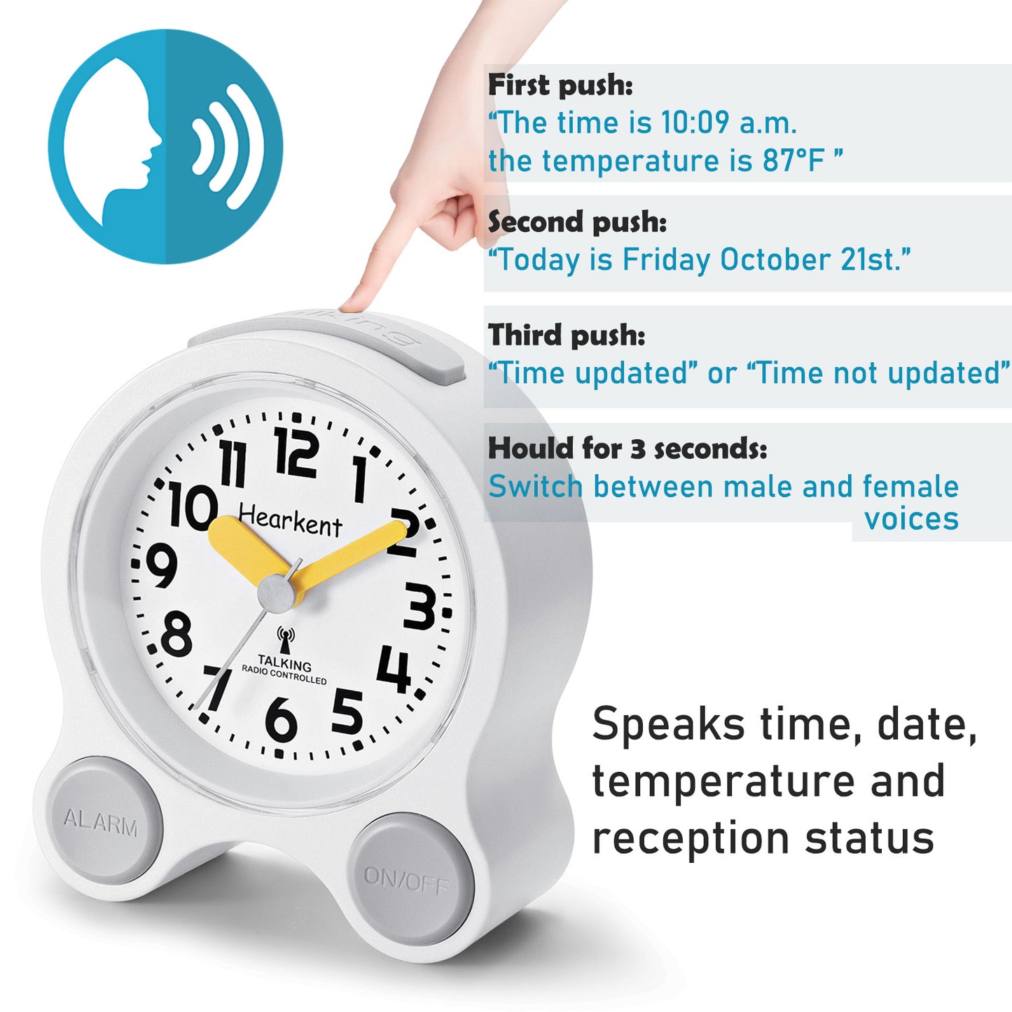 Hearkent Atomic Talking Clock 2218
