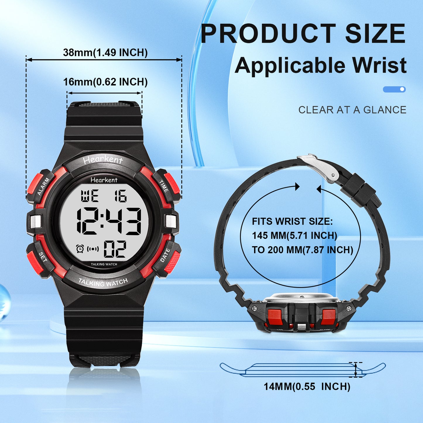 Hearkent Kids' Atomic Digital Talking Watch 2311