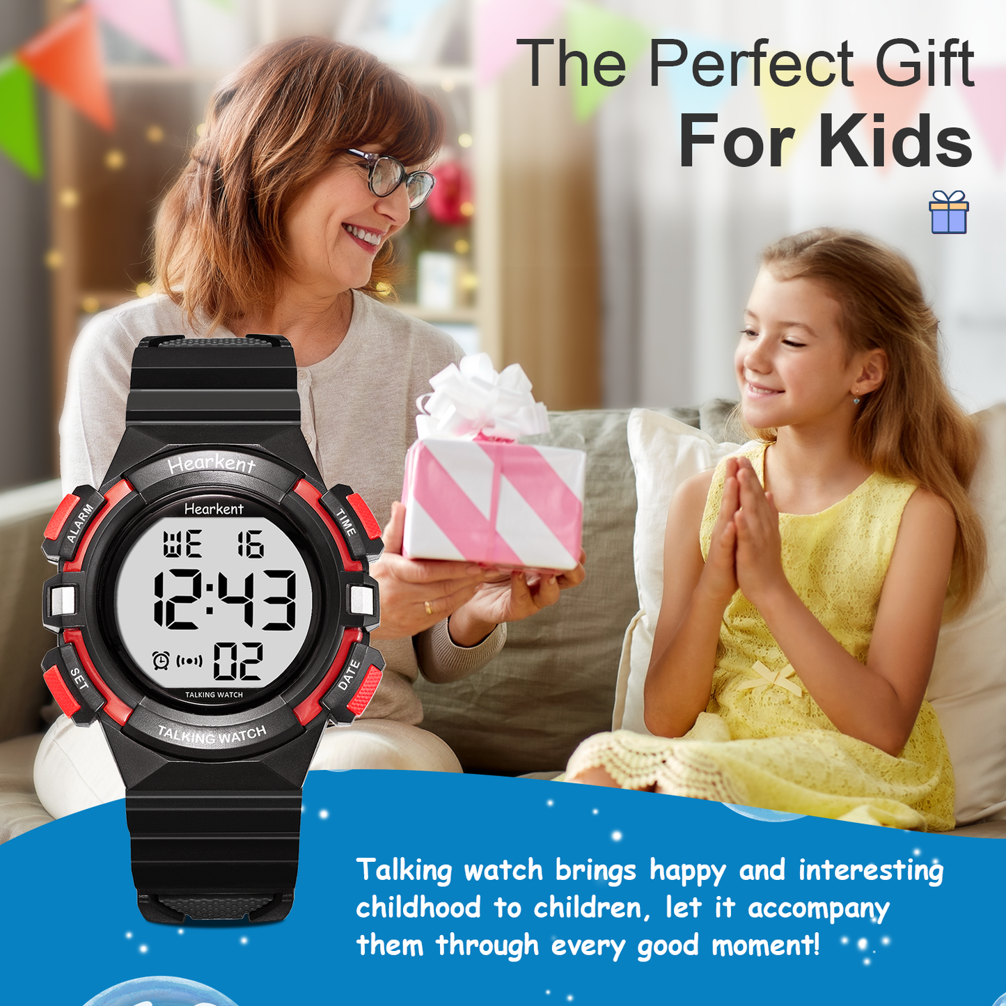 Hearkent Kids' Atomic Digital Talking Watch 2311
