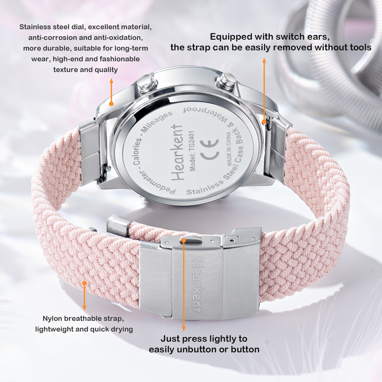 Hearkent Waterproof Pedometer Watch 2401