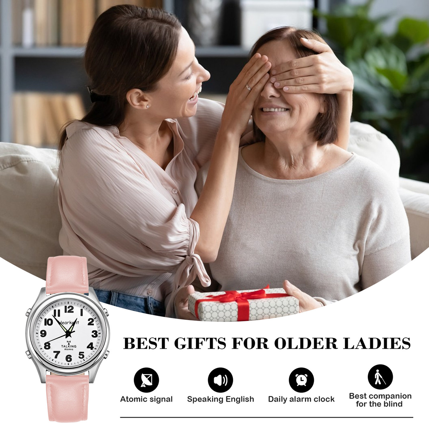 Hearkent Ladies' Atomic Analog Talking Watch 0901L