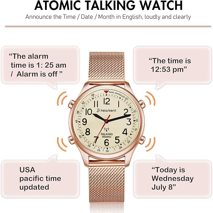 Hearkent Ladies‘ Atomic Analog Talking Watch 2004L