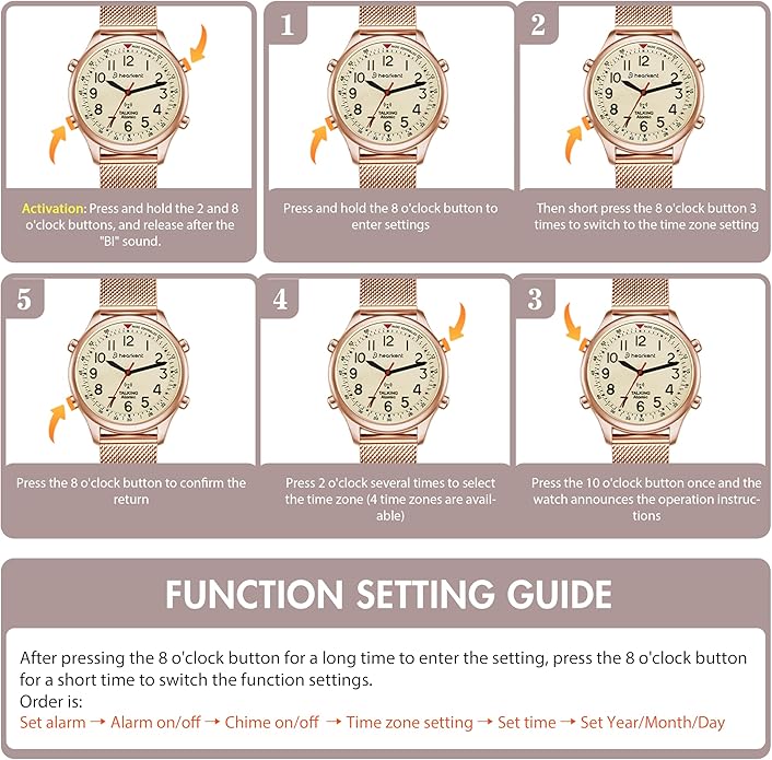 Hearkent Ladies‘ Atomic Analog Talking Watch 2004L