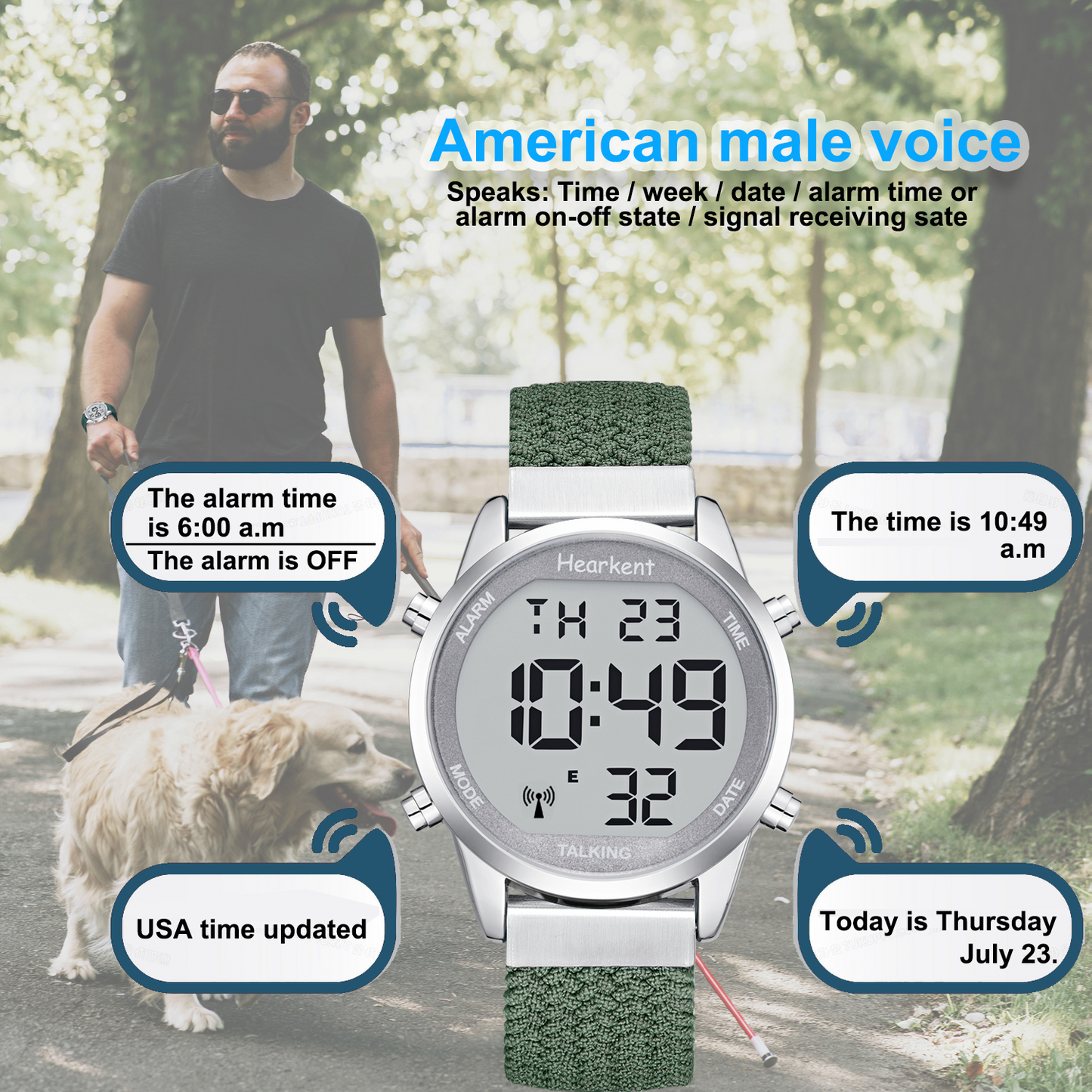 Hearkent Atomic Digital Talking Watch 2306T