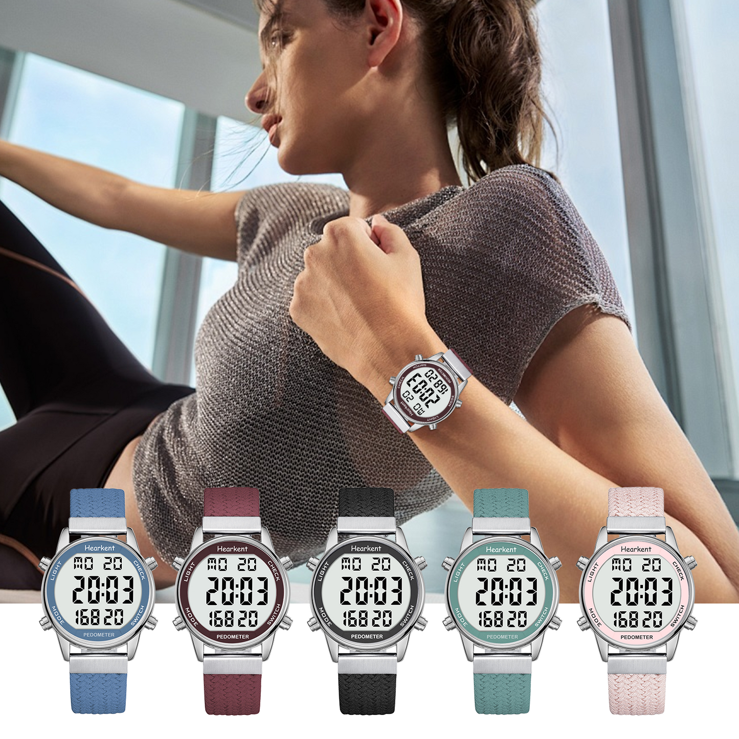 Hearkent Waterproof Pedometer Watch 2401