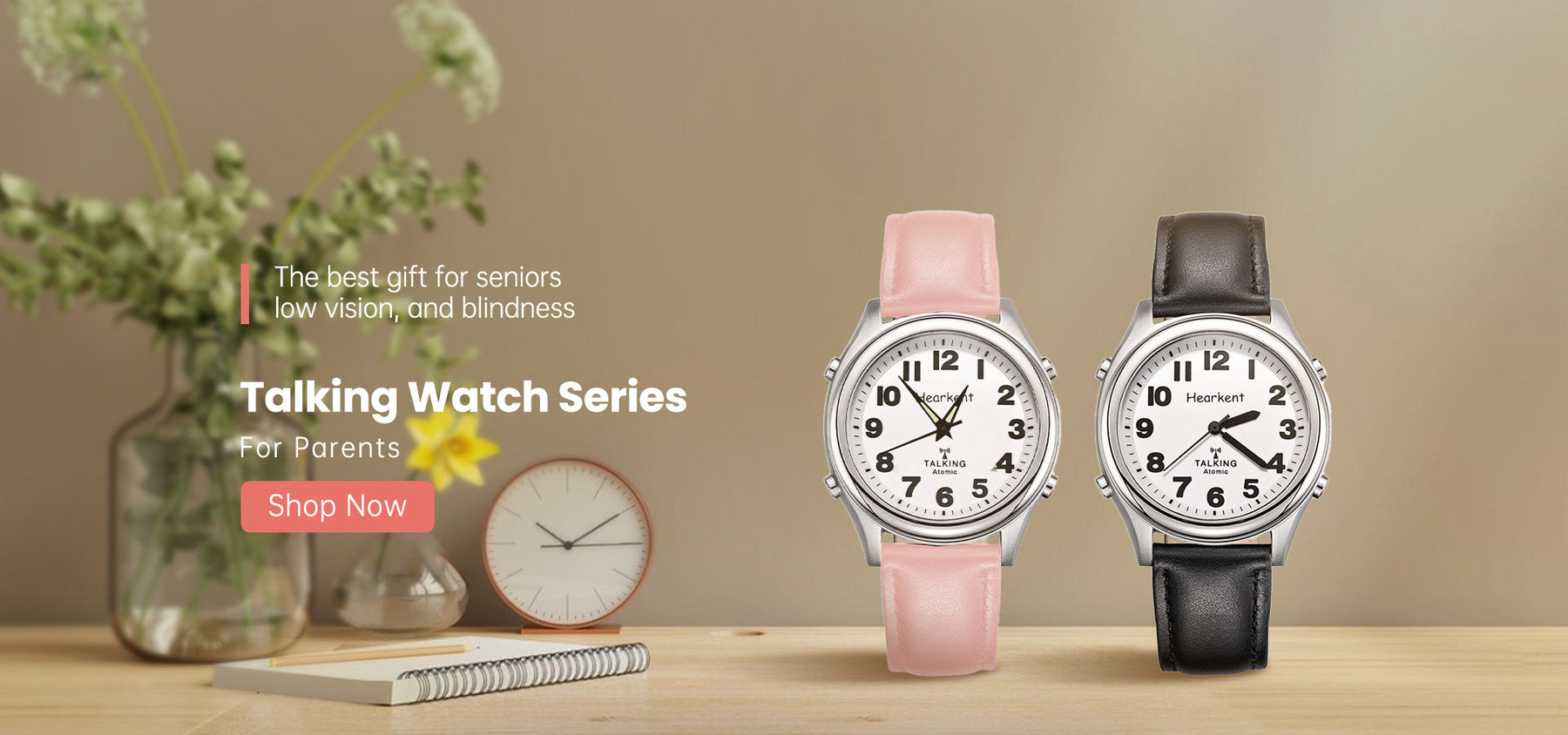 Atomic Watch - hearkent 0901(L&M) is an atomic talking watch that is very friendly to elderly and blind.