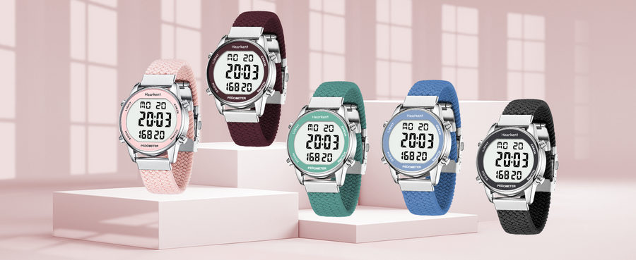Found a hearkent 2401 Pedometer Watch (nylon watch band series): Your Perfect Fitness Companion