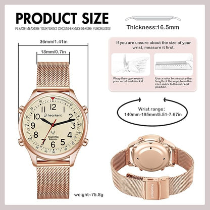 Hearkent Ladies‘ Atomic Analog Talking Watch 2004L